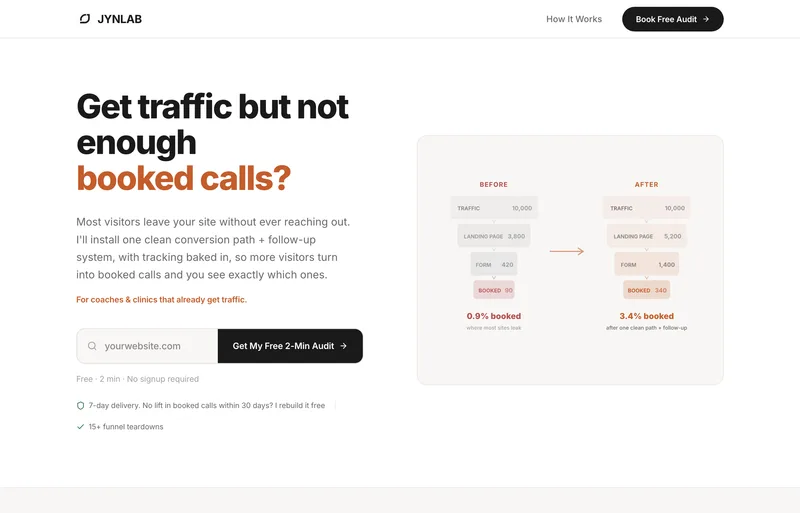 7-Day Website Booking Setup
